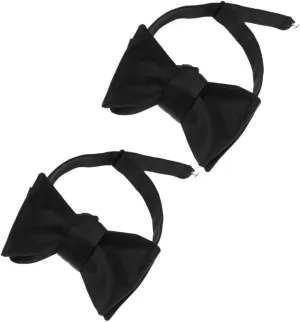 BESPORTBLE 2pcs Classic Polyester Bow Ties for Men Elegant Tuxedo Accessories for Weddings Parties and Formal Events Smooth Like Finish