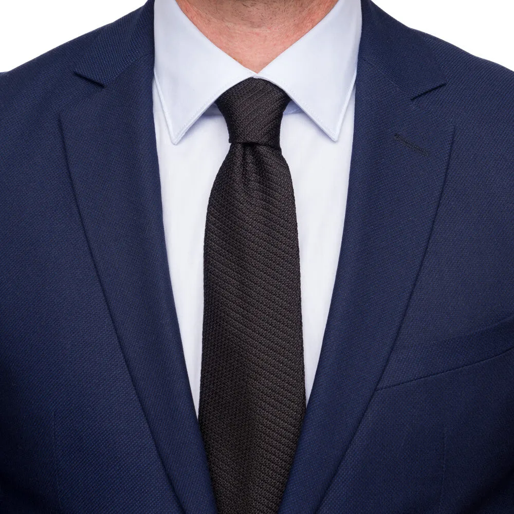 Black Grenadine Silk Tie