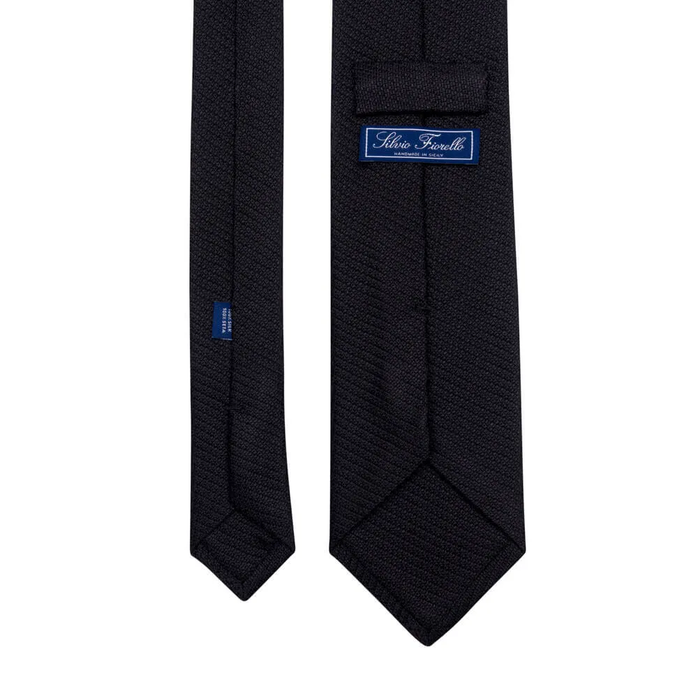 Black Grenadine Silk Tie