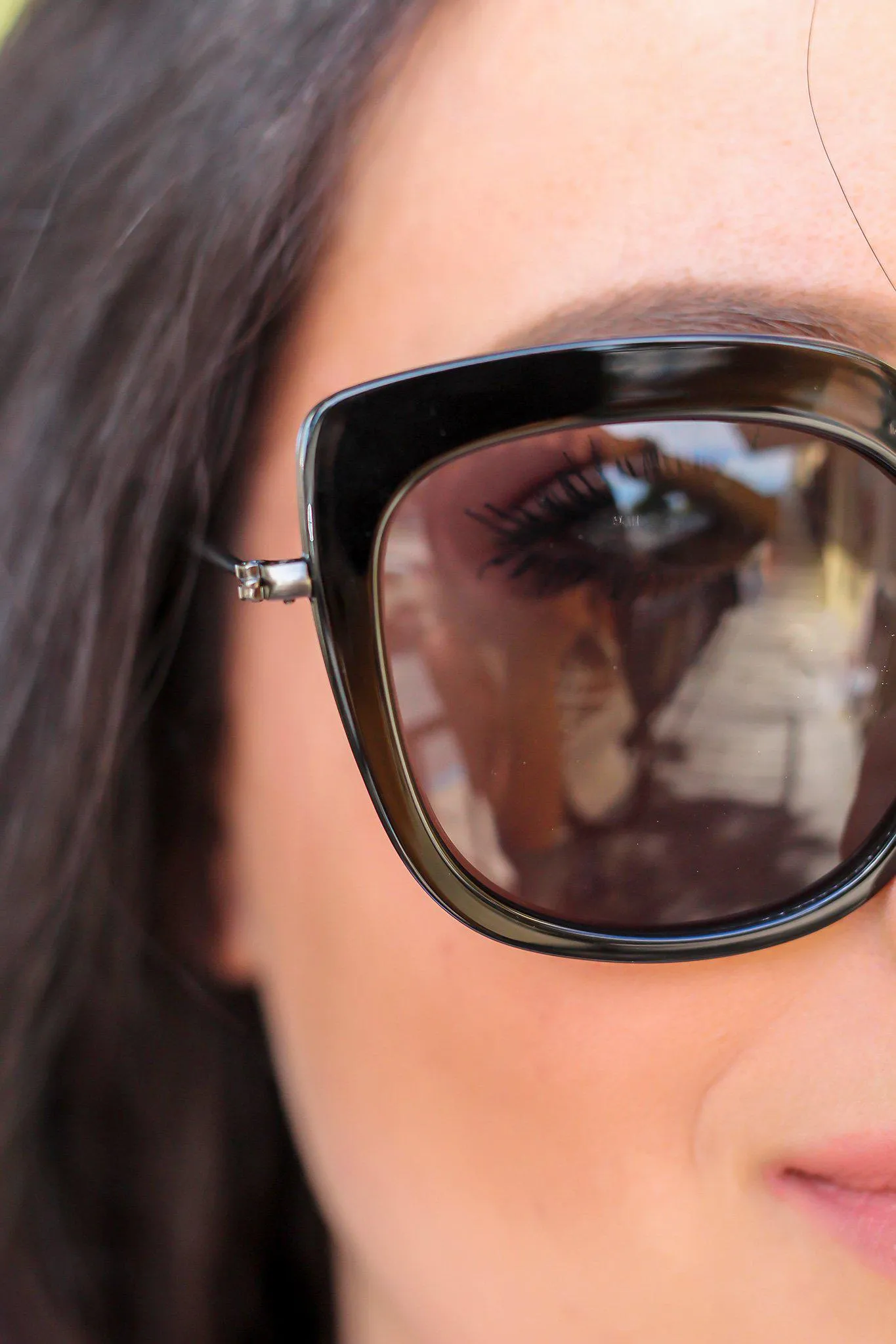 Black Retro Frame Sunglasses