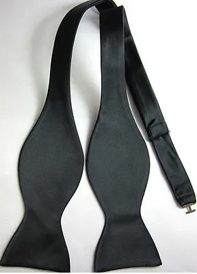 Black Silk Self Tie Bow Tie