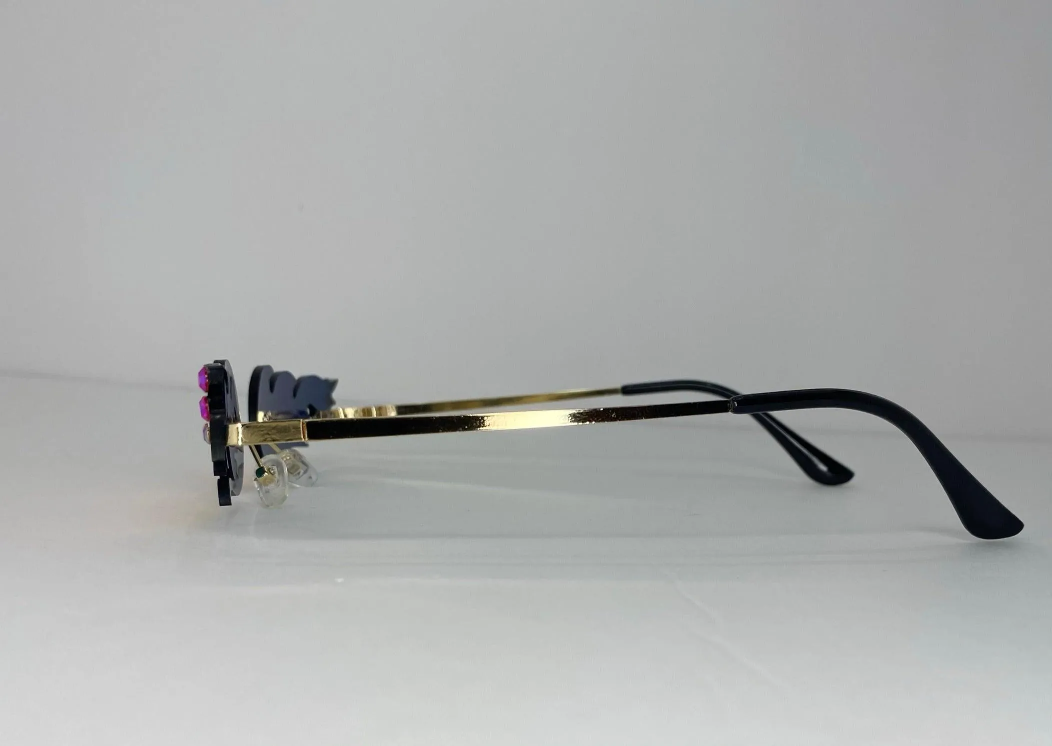Blue Green Reflective Flame Shaped Sunglasses