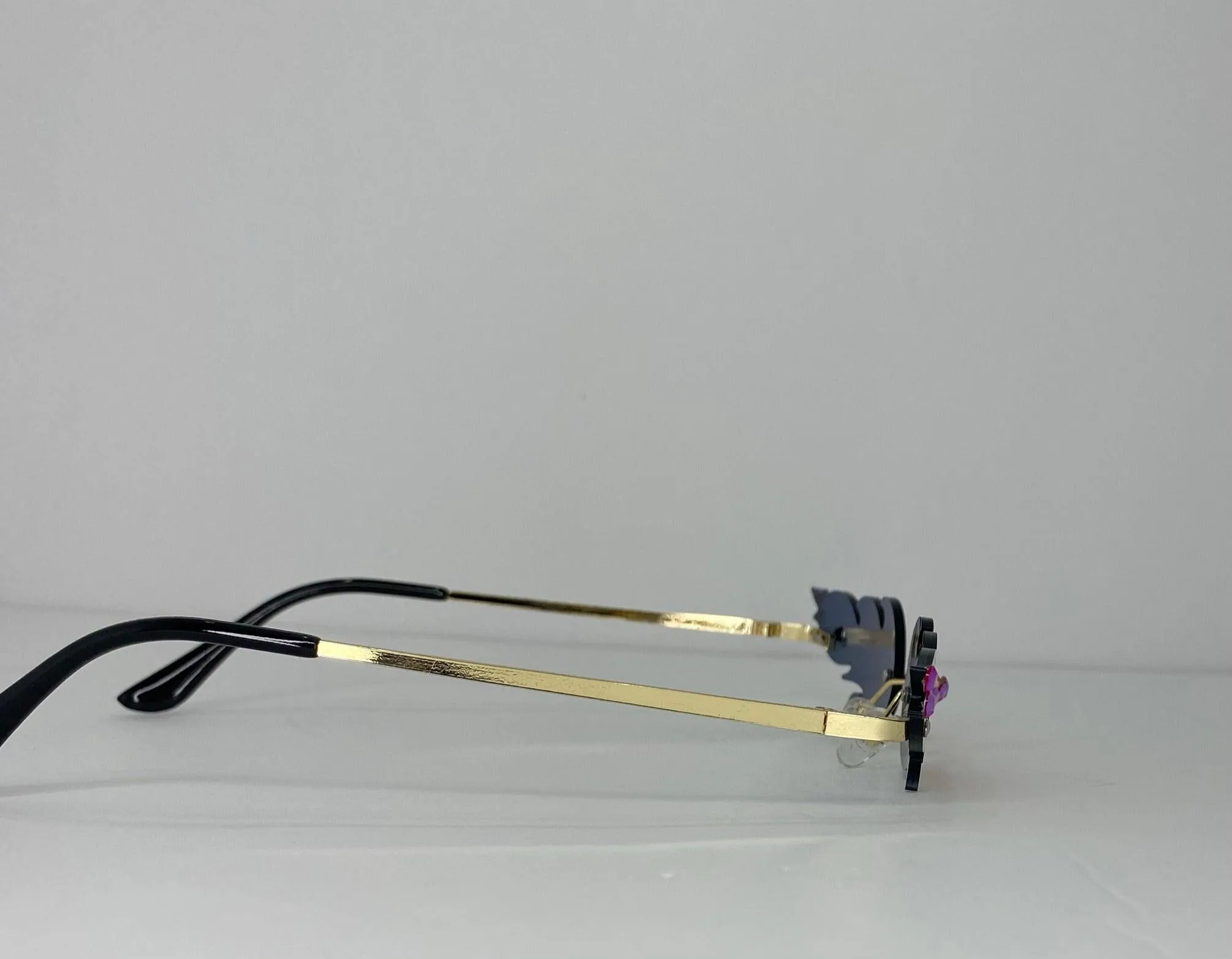 Blue Green Reflective Flame Shaped Sunglasses