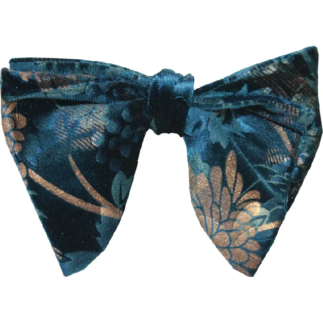 Burgundy Satin Butterfly Tear Drop Bowtie