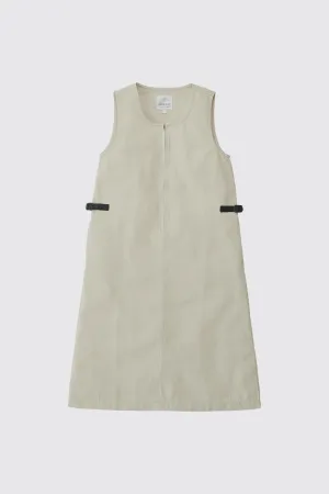Canvas Mid Length Dress - Dusty Greige