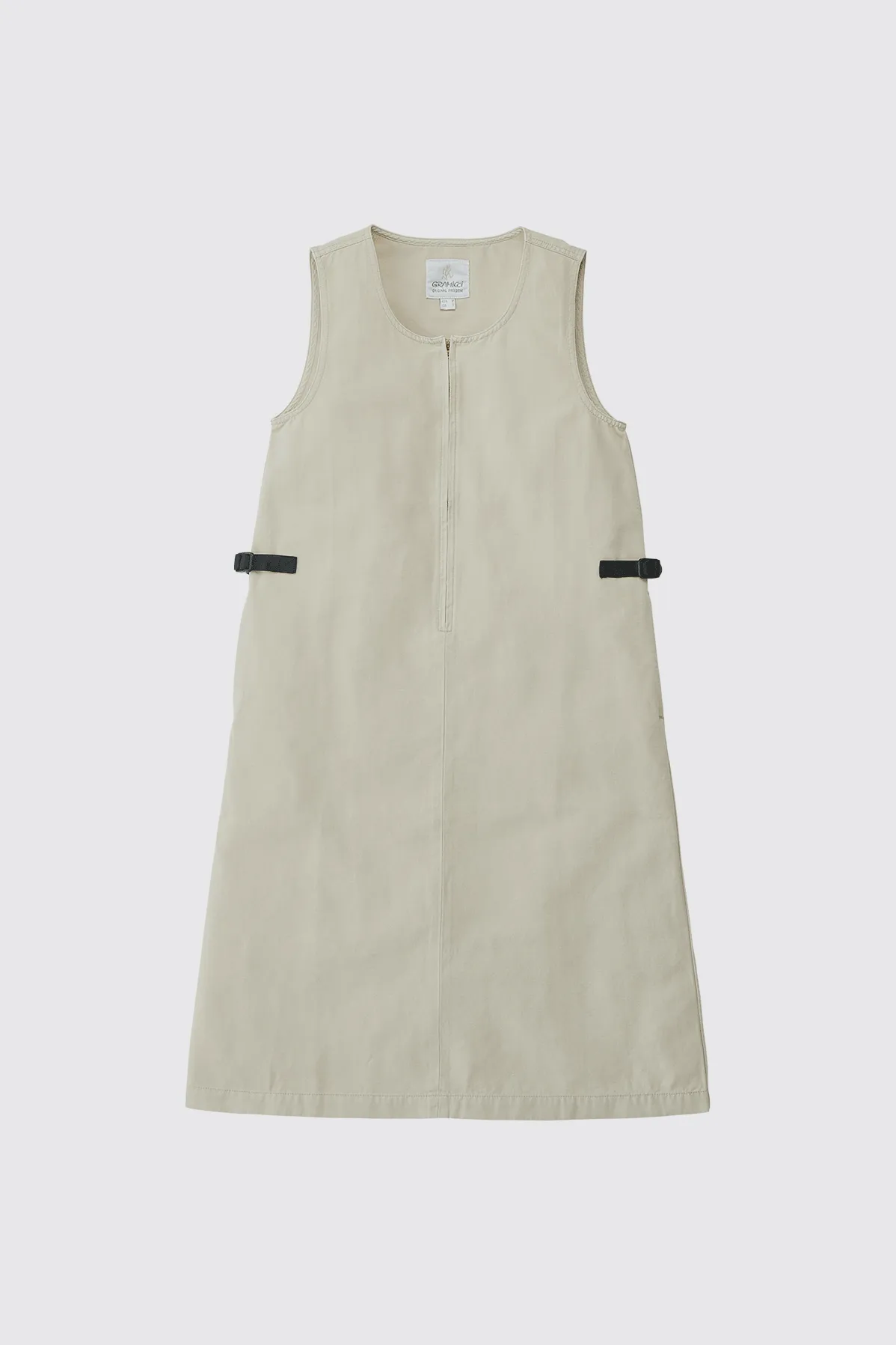 Canvas Mid Length Dress - Dusty Greige
