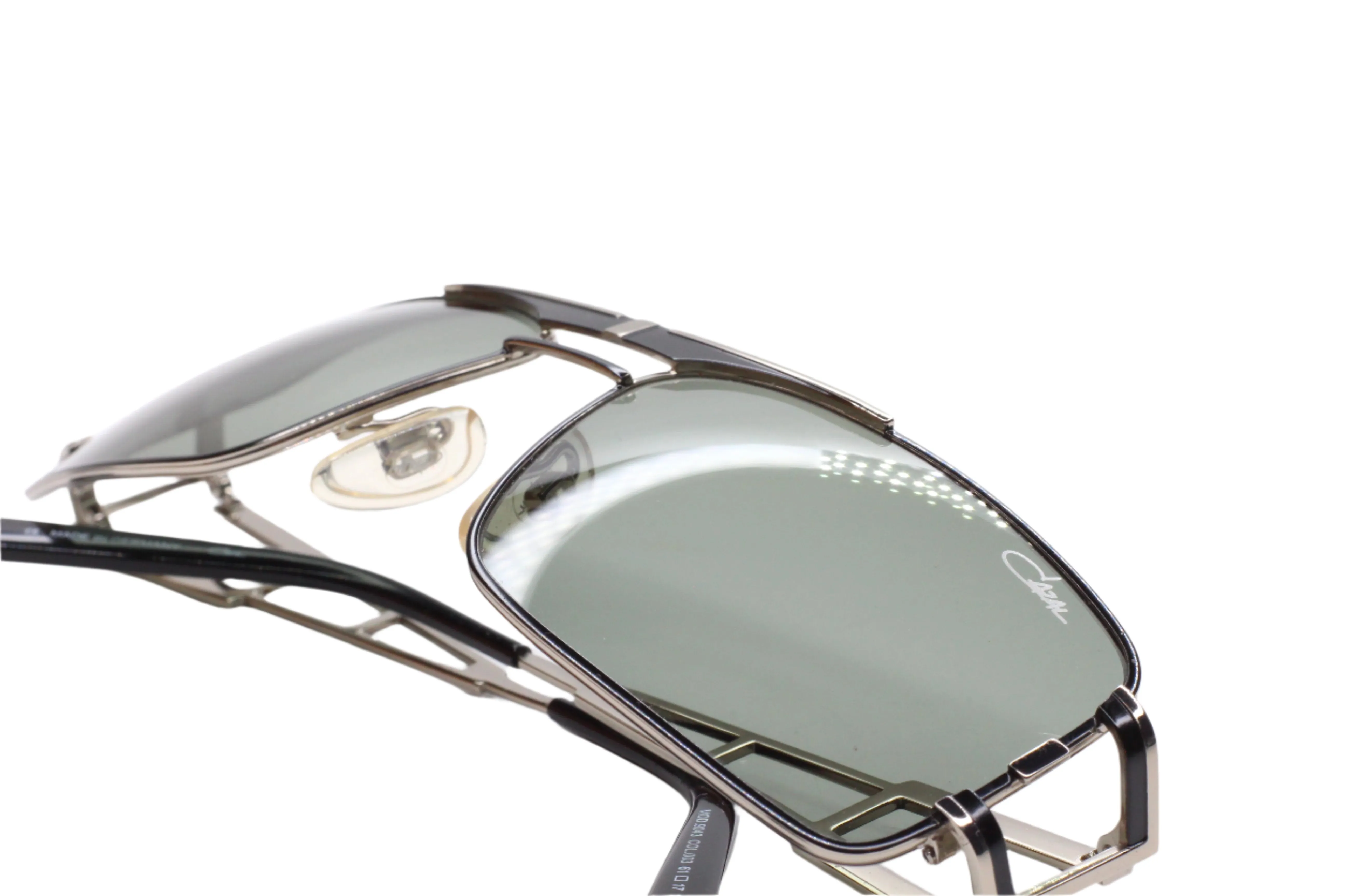 Cazal 9043 003 Black Silver Metal Luxury Germany Sunglasses -Ma