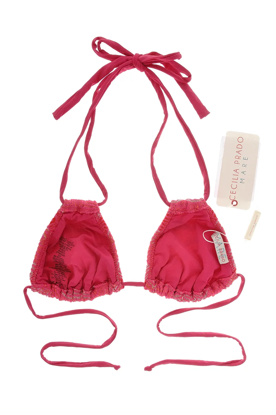 CECILIA PRADO NEIVA Pink Knitted Triangle Bikini