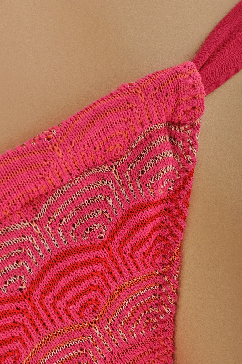 CECILIA PRADO NEIVA Pink Knitted Triangle Bikini