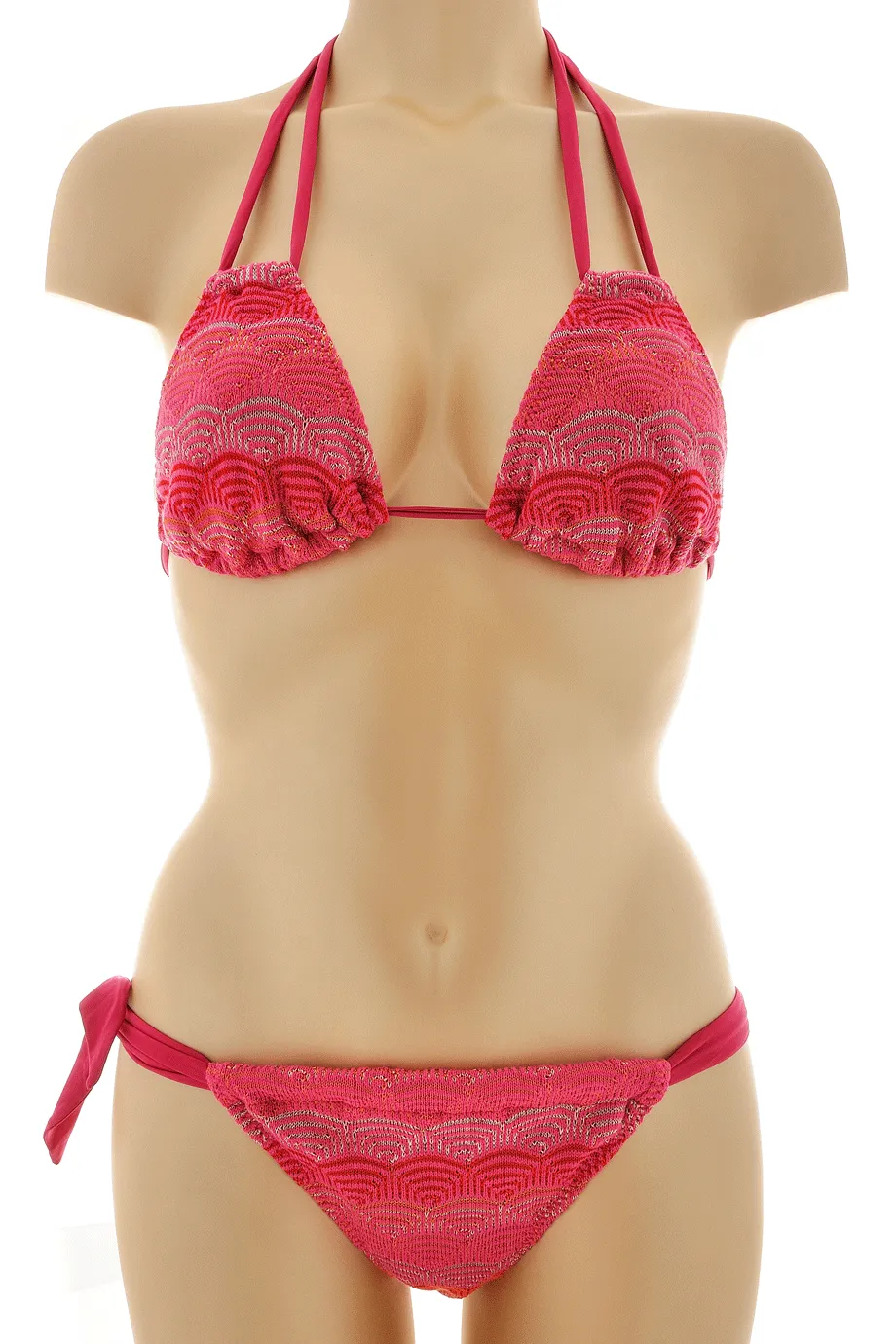 CECILIA PRADO NEIVA Pink Knitted Triangle Bikini