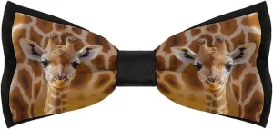 Cute Giraffe Bow Ties for Men Classic Adjustable Bowtie Clip On Formal Wear for Business Wedding