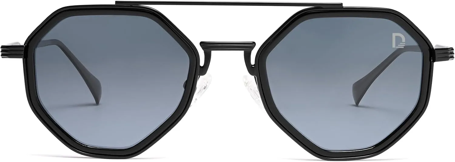 Dollger Aviator Polarized sunglasses men Fashion Trendy Metal Frame Retro Shades
