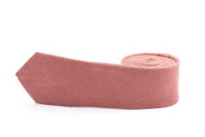 Dusty Rose Skinny Necktie for Men: Designer Wedding Ties