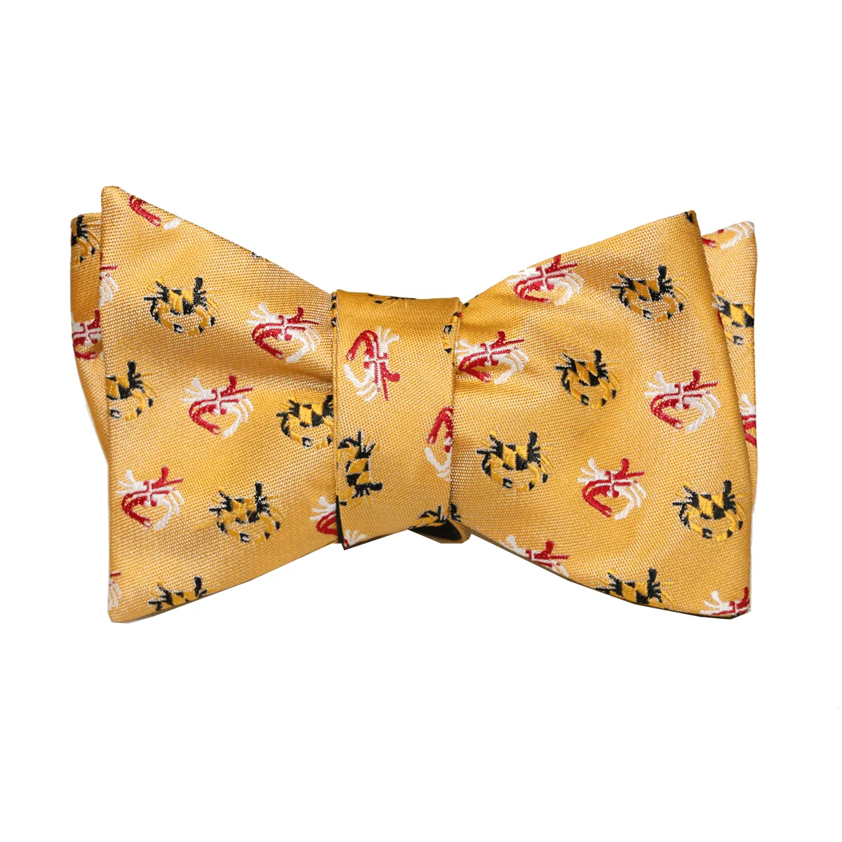 Embroidered Maryland Flag Crab (Gold) / Self-Tie Bowtie