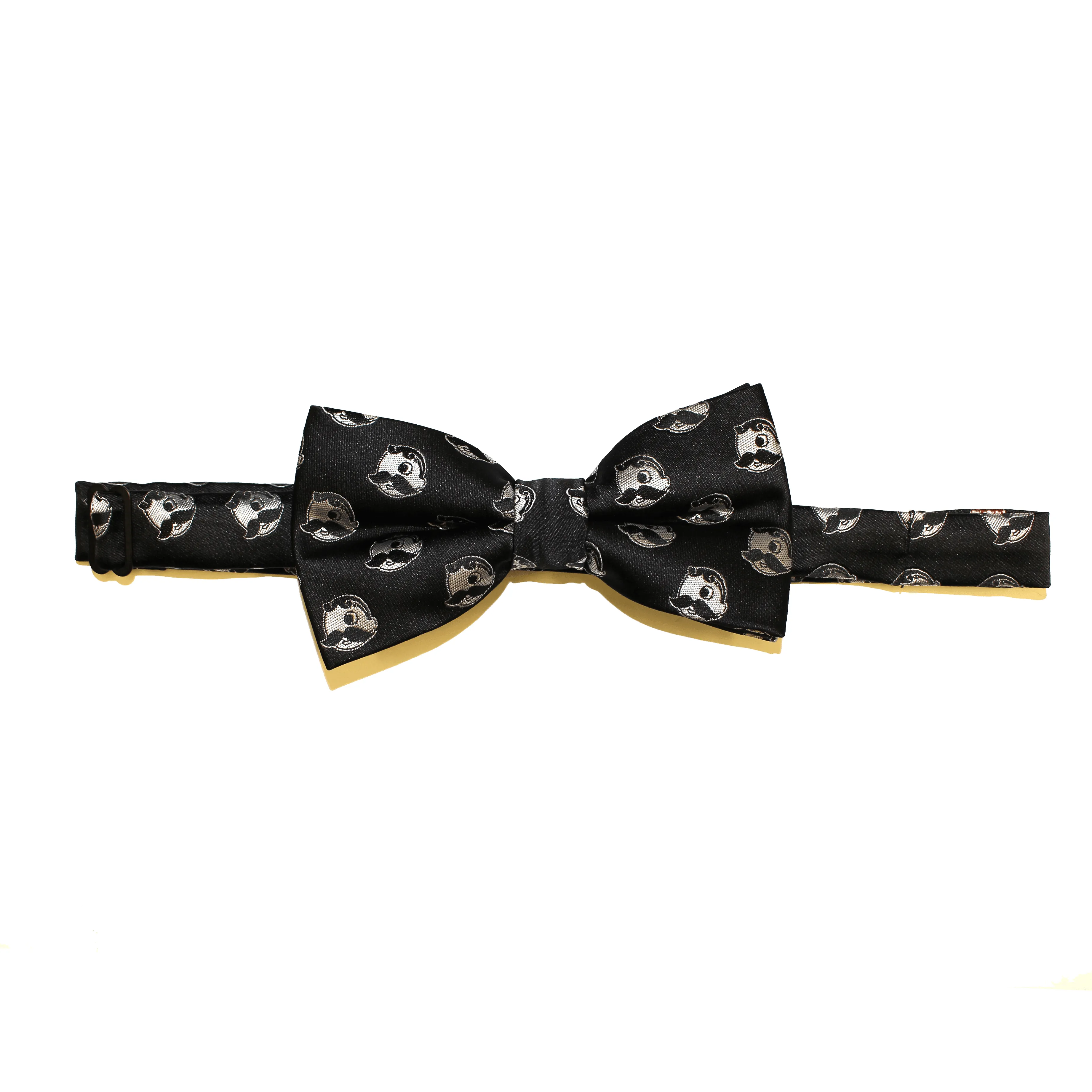 Embroidered Natty Boh Logo Pattern (Black) / Pre-Tied Bowtie