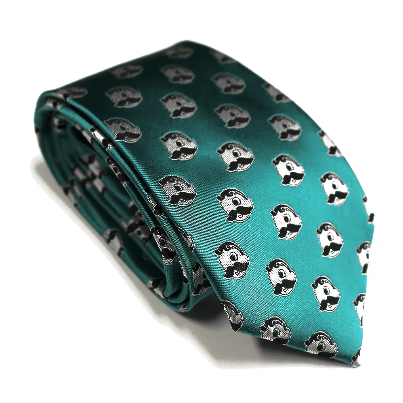 Embroidered Natty Boh Logo Pattern (Green) / Tie
