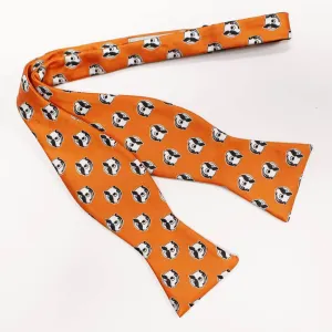 Embroidered Natty Boh Logo Pattern (Orange) / Self-Tie Bowtie