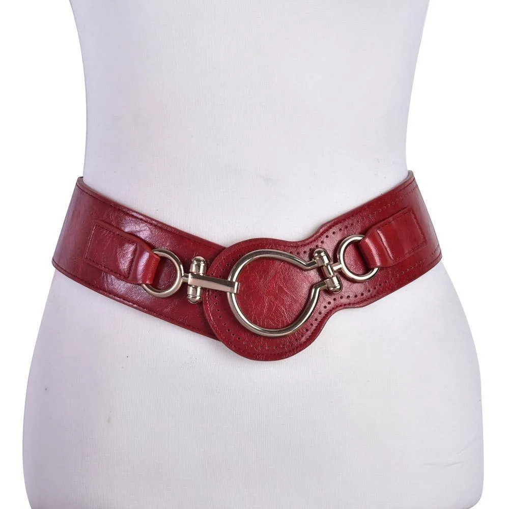Fashion belt woman leather wide elastic belts for women dress