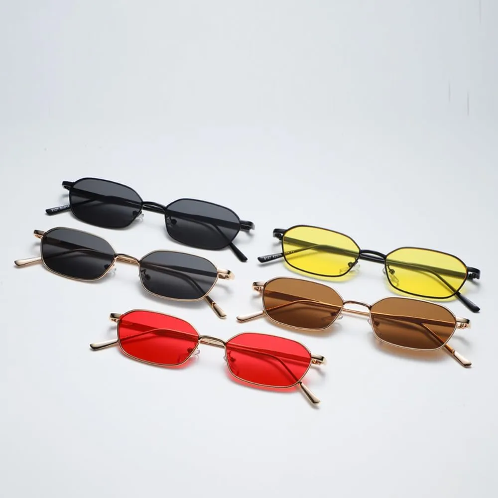 Fashion Retro Sunglasses Women‘s Sun Glasses Lady Small Steampunk Metal Eyeglasses Vintage Gradient UV400