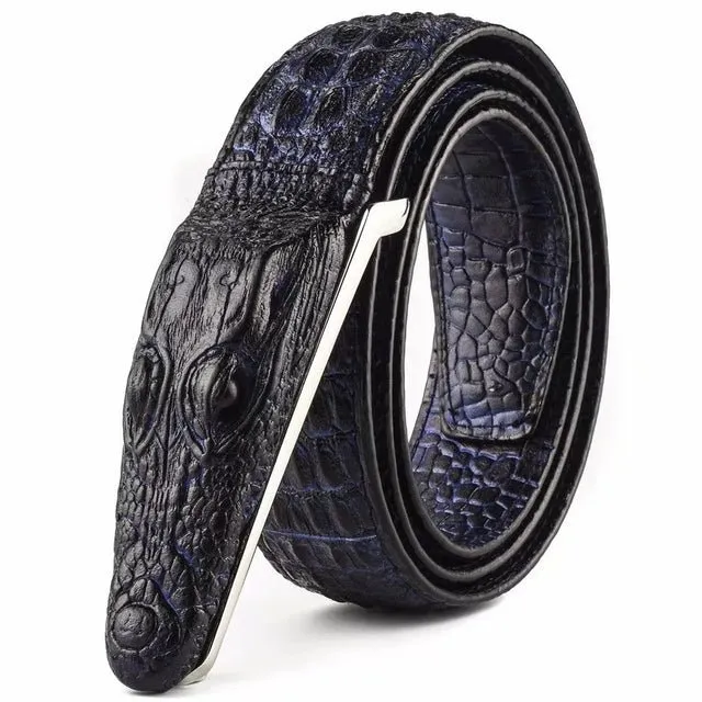 GatorLuxe Exotic Alligator Print Leather Belt