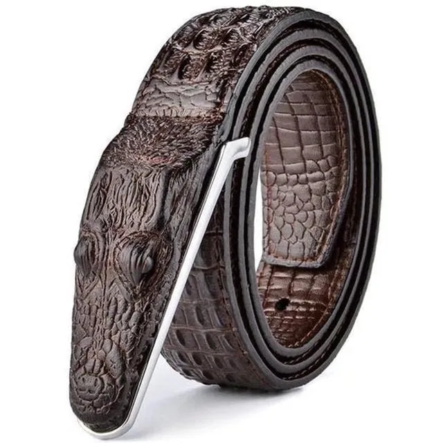 GatorLuxe Exotic Alligator Print Leather Belt