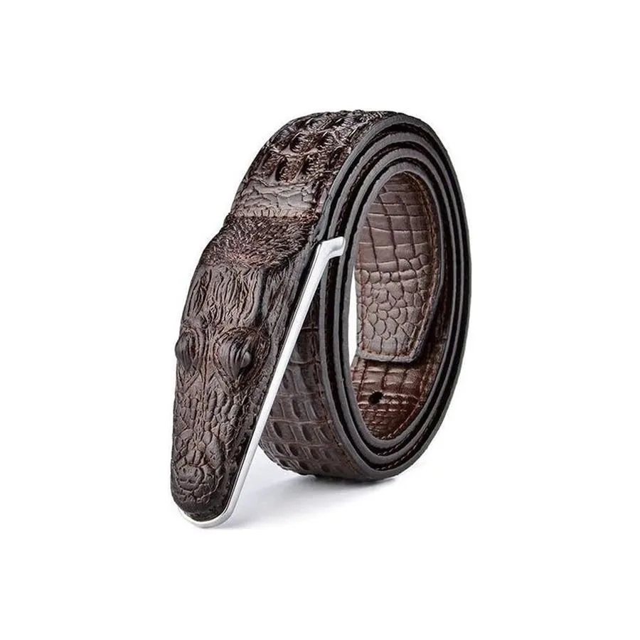 GatorLuxe Exotic Alligator Print Leather Belt