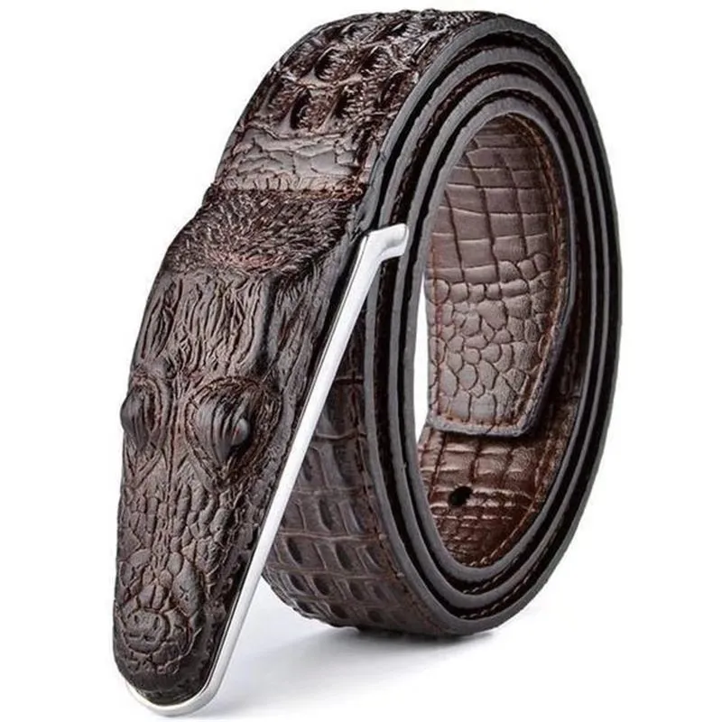 GatorLuxe Exotic Alligator Print Leather Belt