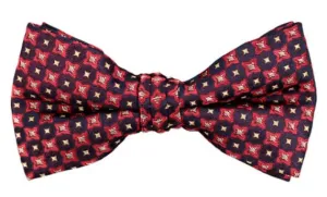 Geometric Banded Bow Tie - Red