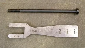German MG 08 Maxim Cartridge Seating Gauge: Type 2 (Well Marked)