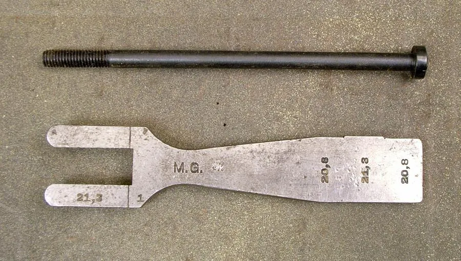 German MG 08 Maxim Cartridge Seating Gauge: Type 2 (Well Marked)