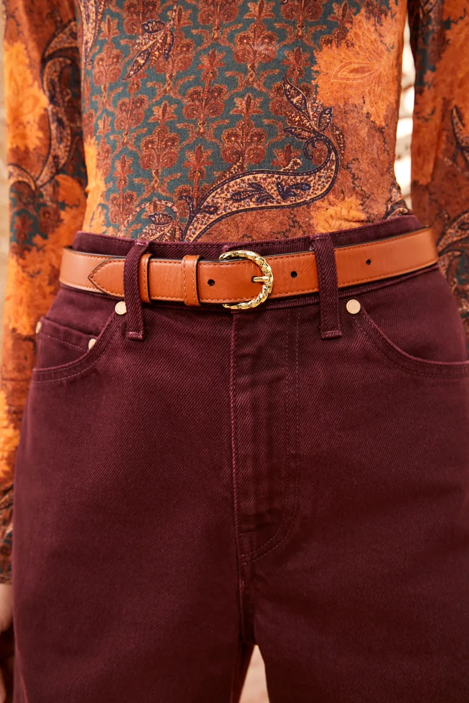 Gia Twisted Buckle Belt