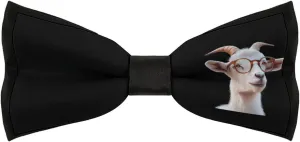 Goat With Glasses Bow Ties for Men Classic Adjustable Bowtie Clip On Formal Wear for Business Wedding