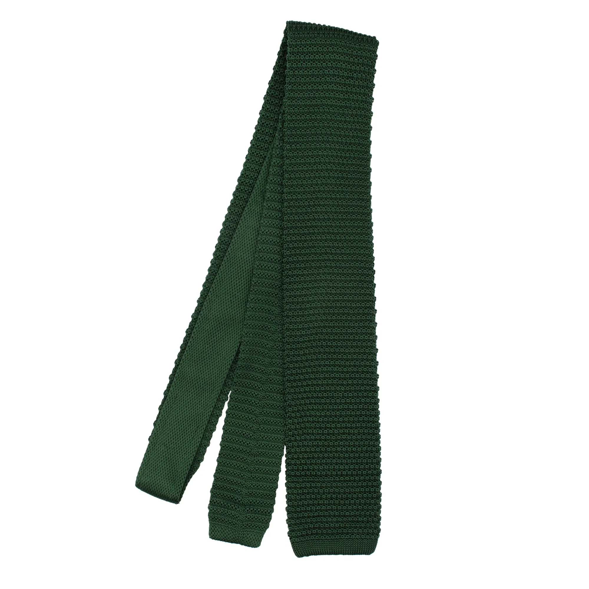 Green Knitted Silk Tie