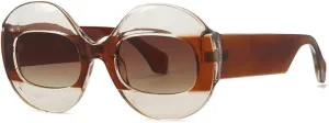 HMRGLMIE-round frame white piece sunshade matching color individual sunblock sunglasses sunglasses