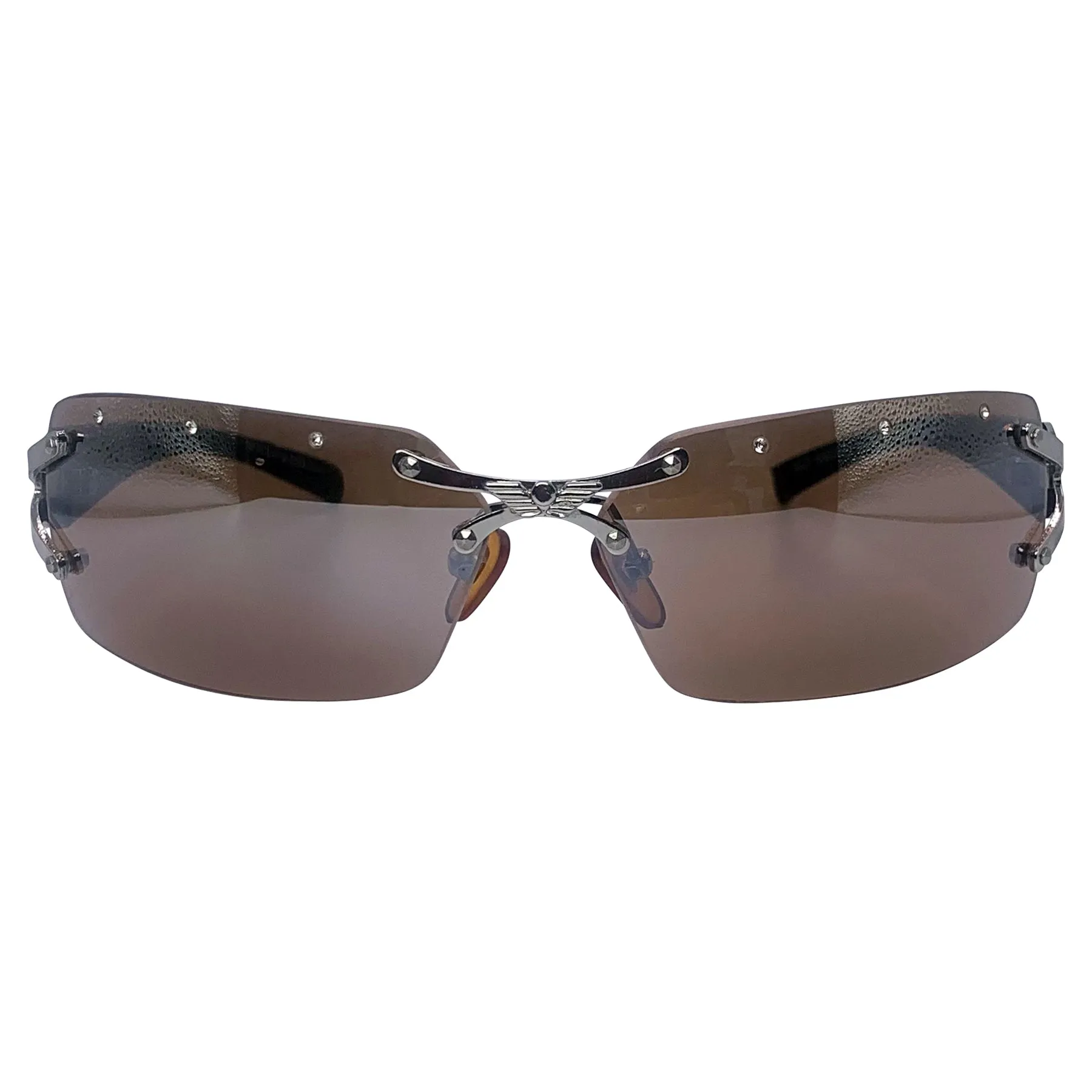 IDGAF Rimless Rhinestone Sunglasses