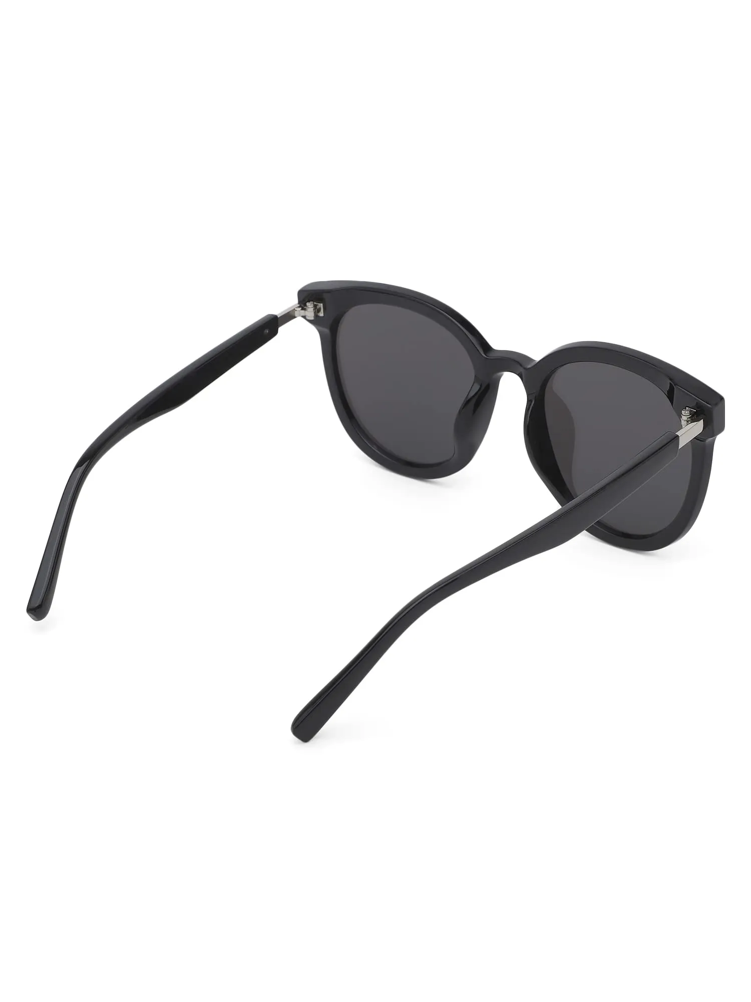 Intellilens | Branded Latest and Stylish Sunglasses | 100% UV Protected | Light Weight, Durable, Premium Looks | Women | Black Lenses | Cateye | Large