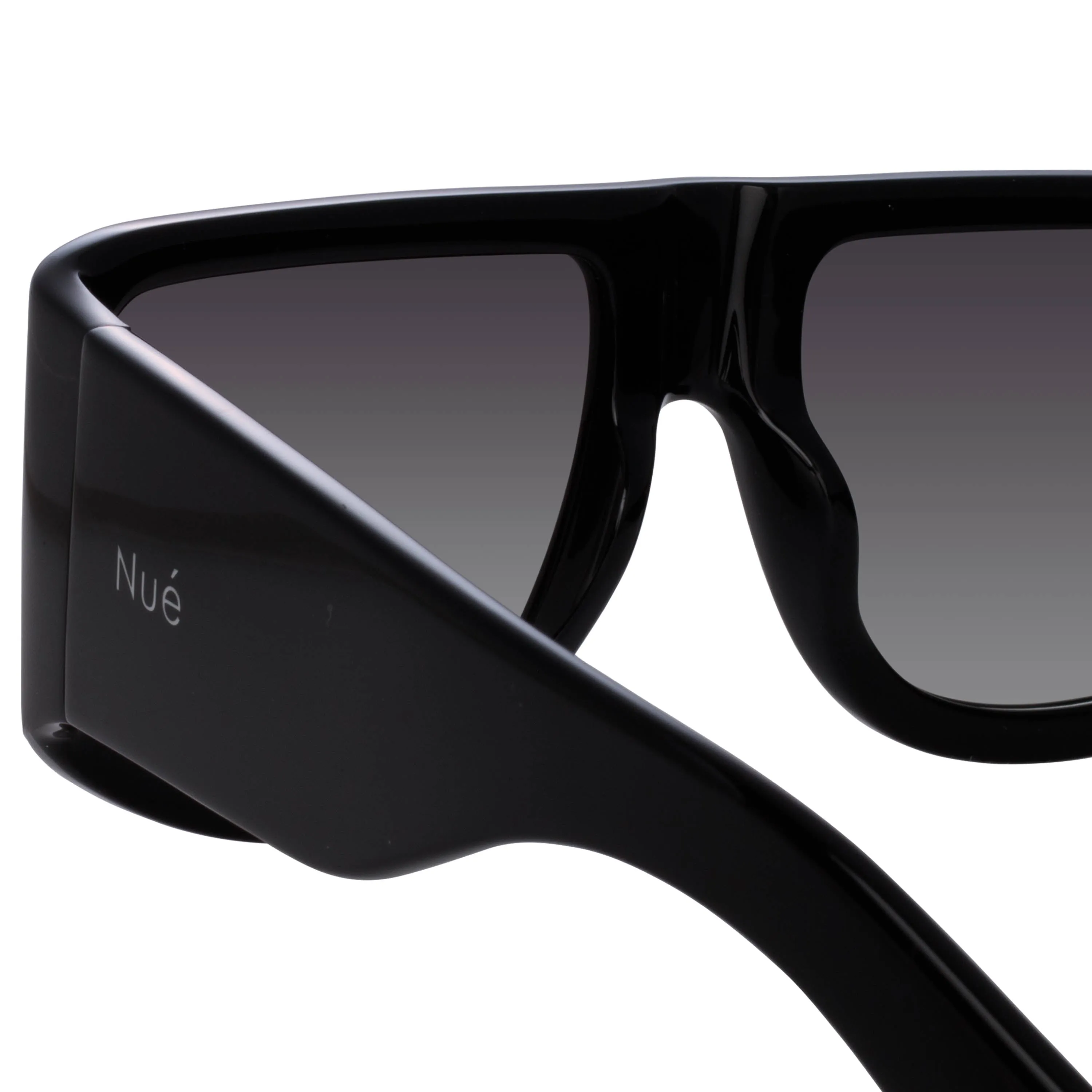 'IT Girl' Oversized Sunglasses in Black  | NUE STUDIO x LINDA FARROW