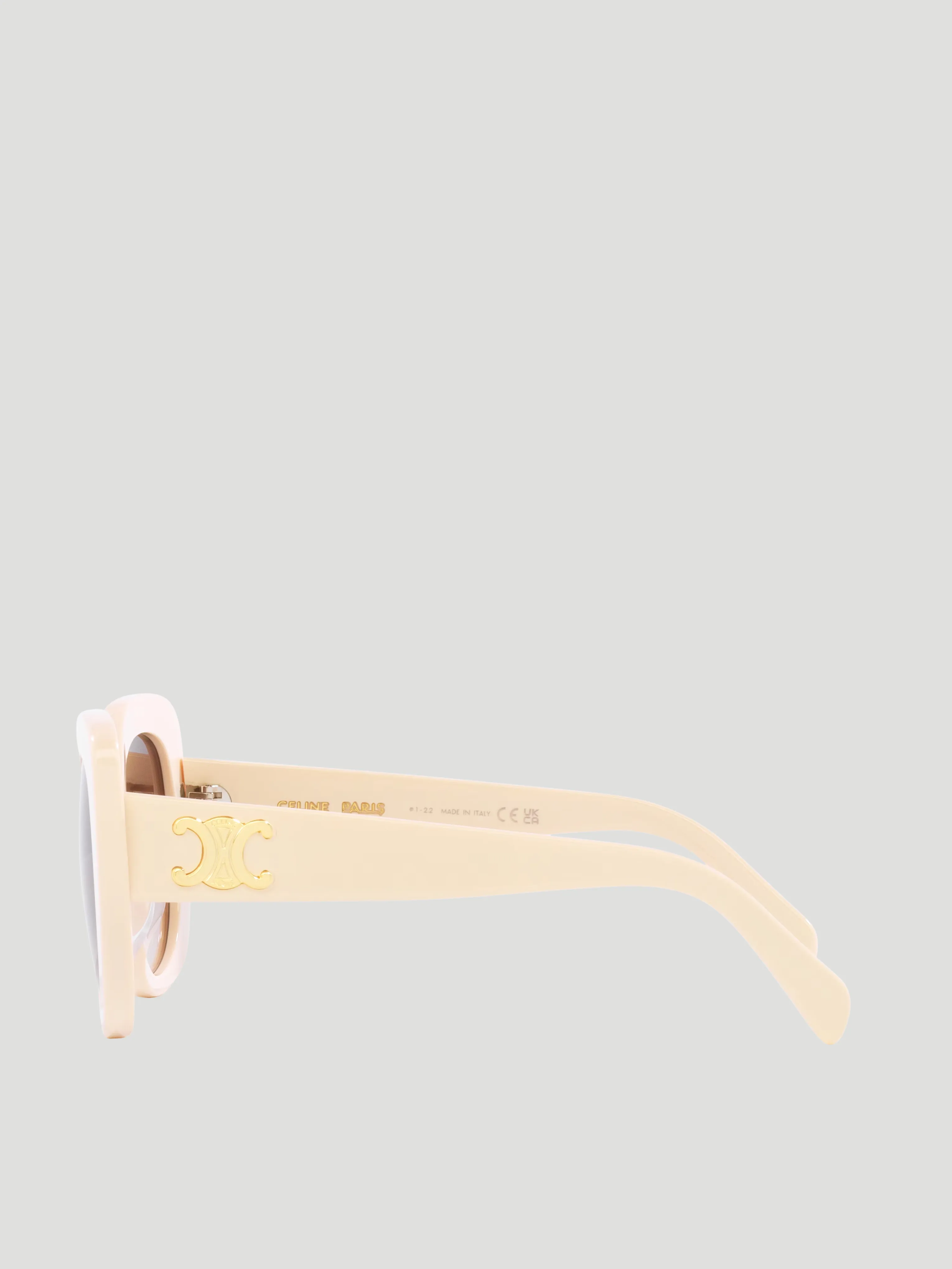 Ivory Triomphe Butterfly-Frame Acetate Sunglasses