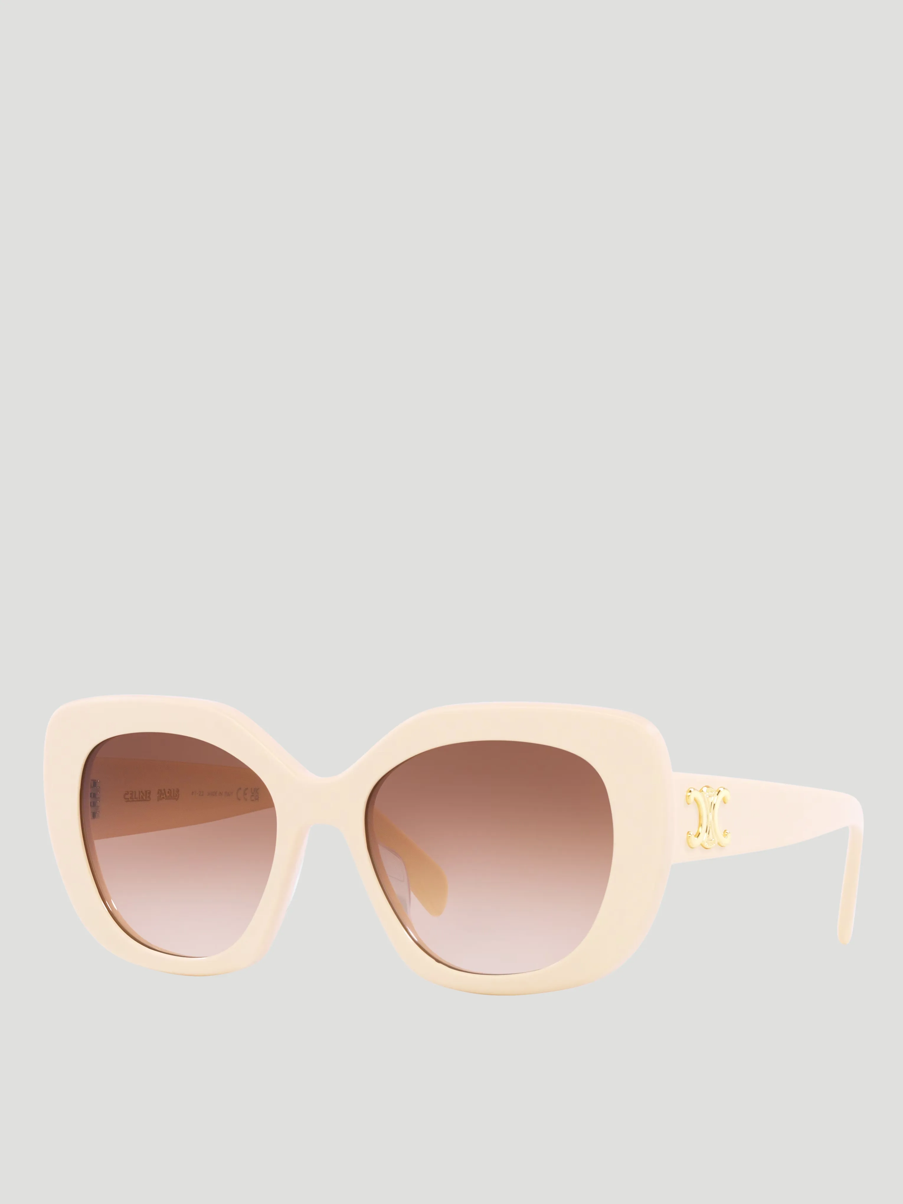 Ivory Triomphe Butterfly-Frame Acetate Sunglasses