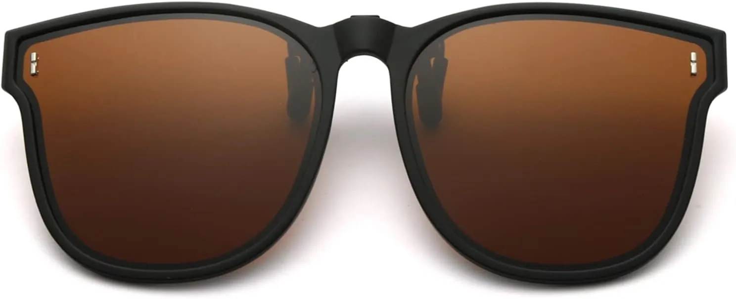 Long Keeper Oversized Polarized Clip On Sunglasses Women Men Classic Driving Fishing Flip Up Sunglasses Over Glasses