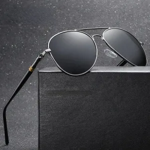 Luxury Men's Polarized Sunglasses Driving Sun Glasses for Men Women Brand Designer Male Vintage Black Pilot Sunglasses UV400