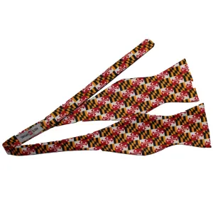 Maryland Flag (Small Pattern) / Self-Tie Bowtie