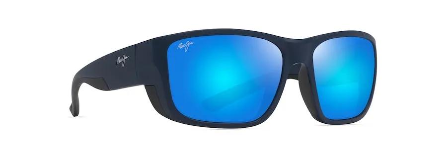 Maui Jim Amber Jack Sunglass- Matte Navy & Black