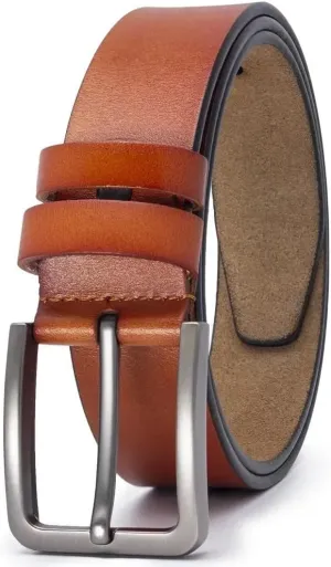 Men Belt Genuine Leather Alloy Metal Pin Buckle Jeans Casual Belts Business Cowboy Jean Pants Male Fashion