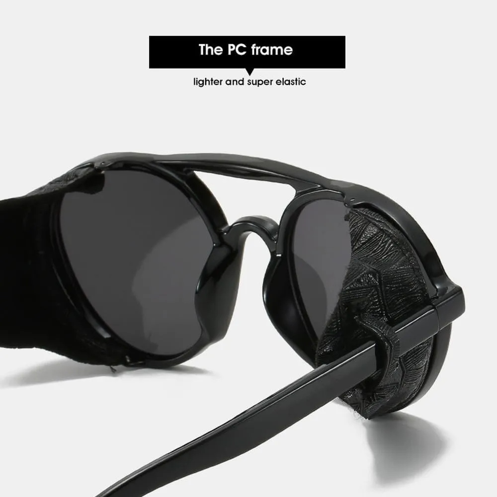 Men Steampunk Sunglasses For Men Punk Round Sunglasses Women Vintage Shades Quality UV400
