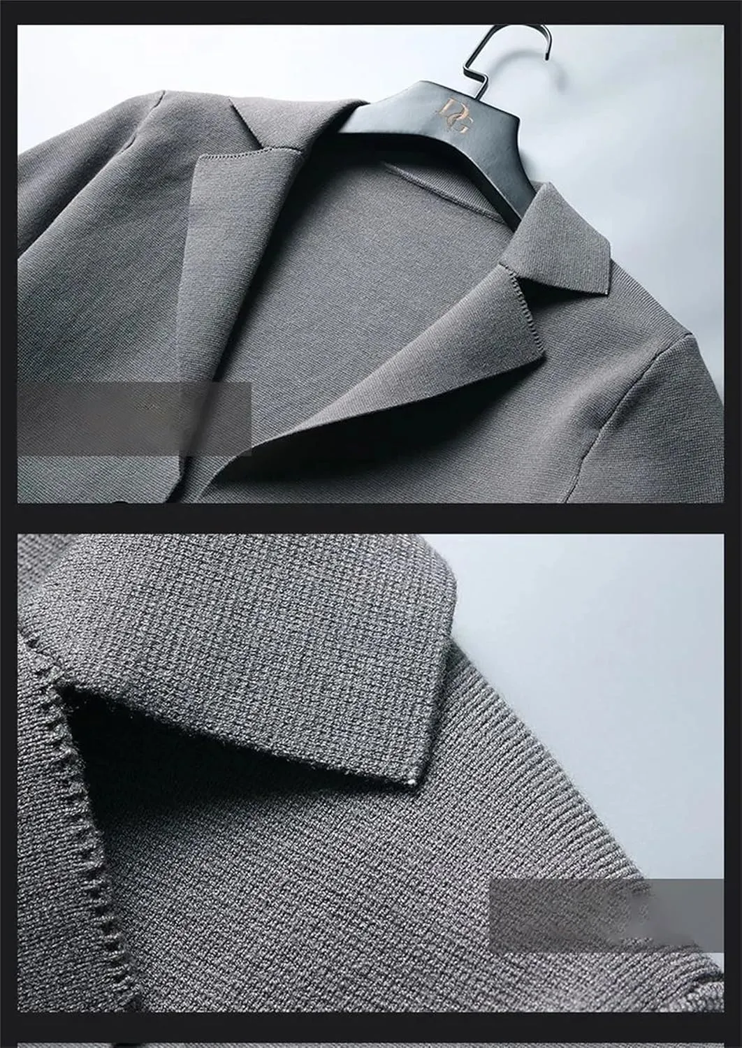 Men's Solid Cardigan Sweater Casual Long Sleeve Lapel Button Down Knit Blazer Jacket