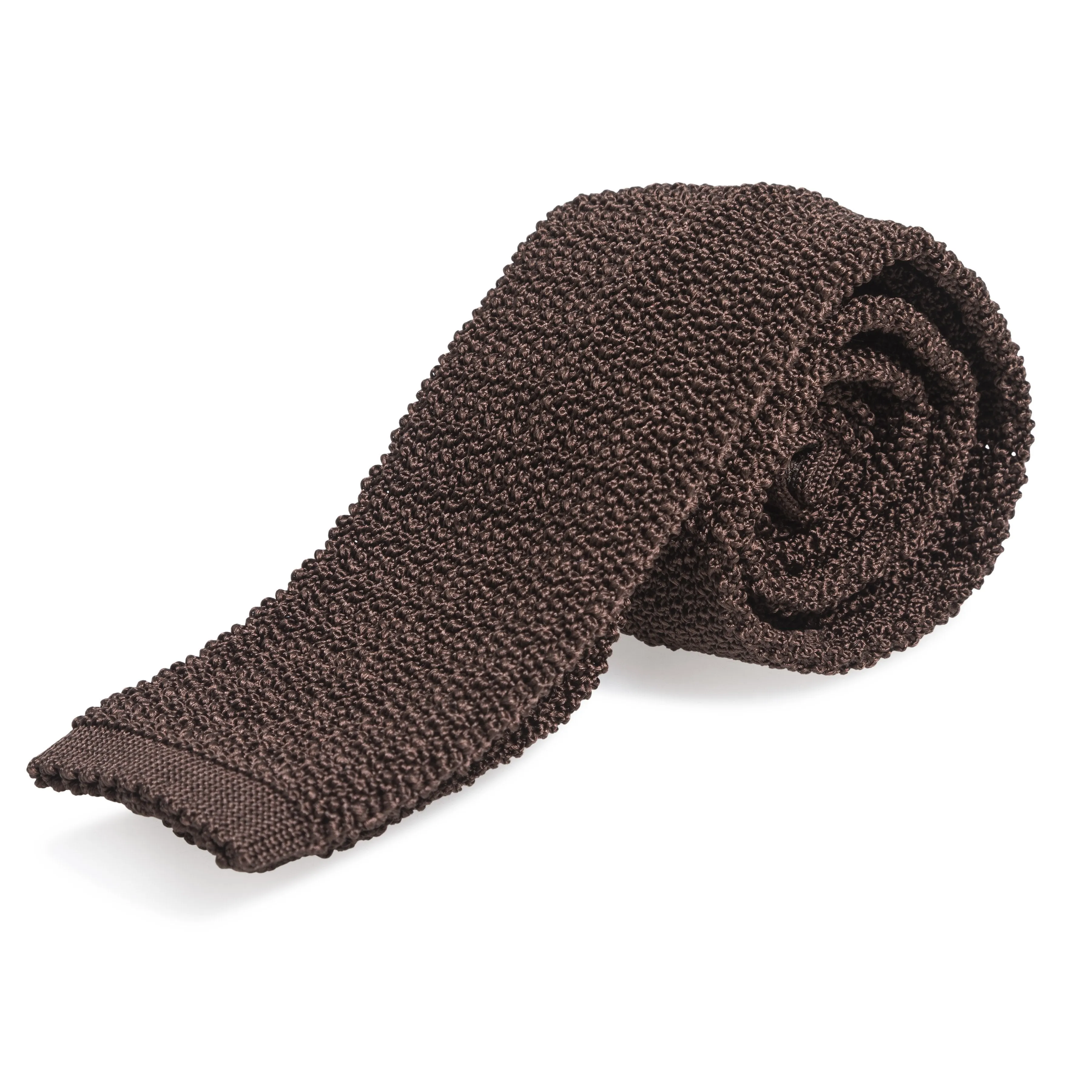 Plain Silk Solid Knit Tie