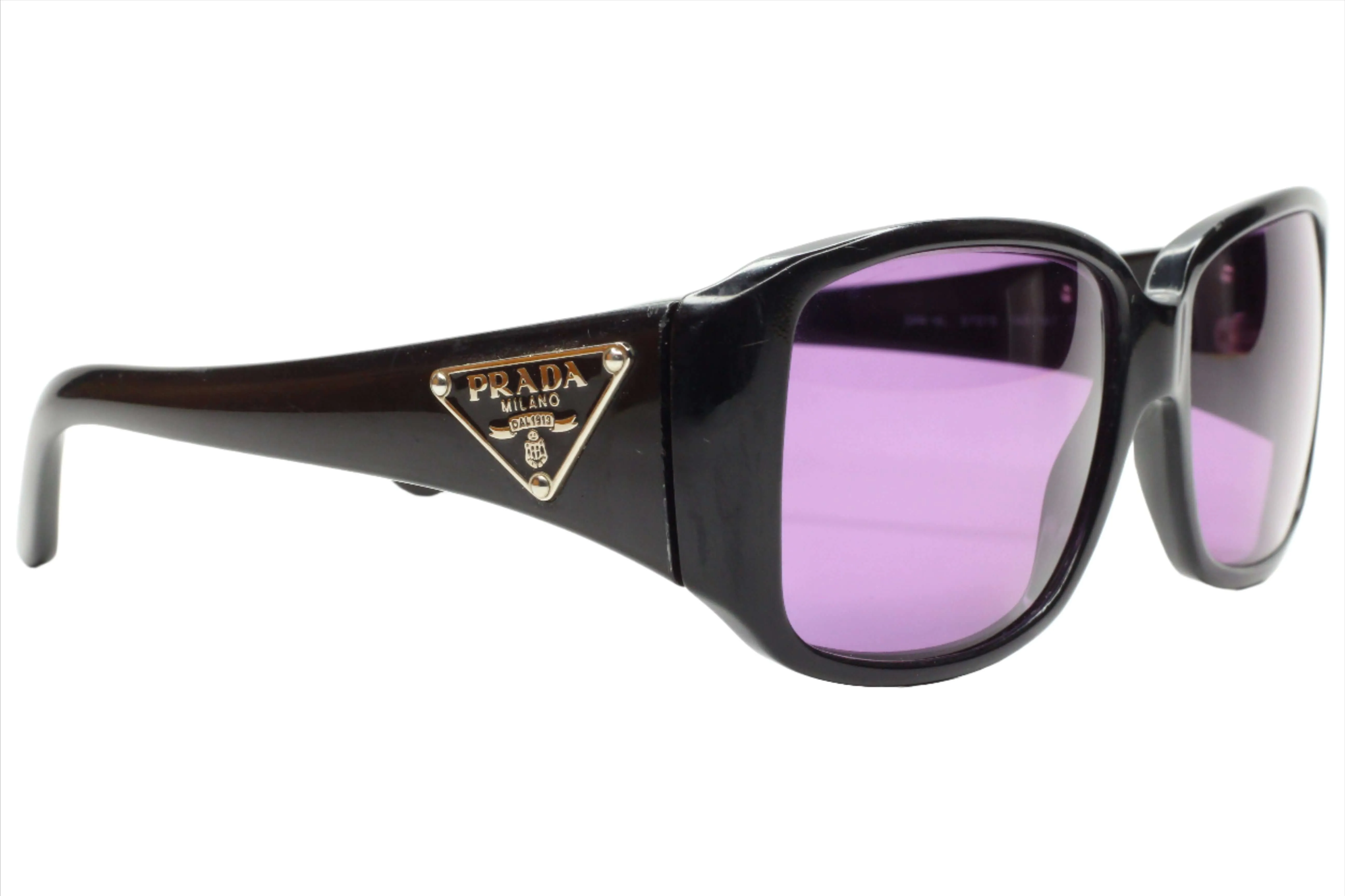 Prada SPR 16L 1AB-1A1 Black Tinted Purple Designer Sunglasses