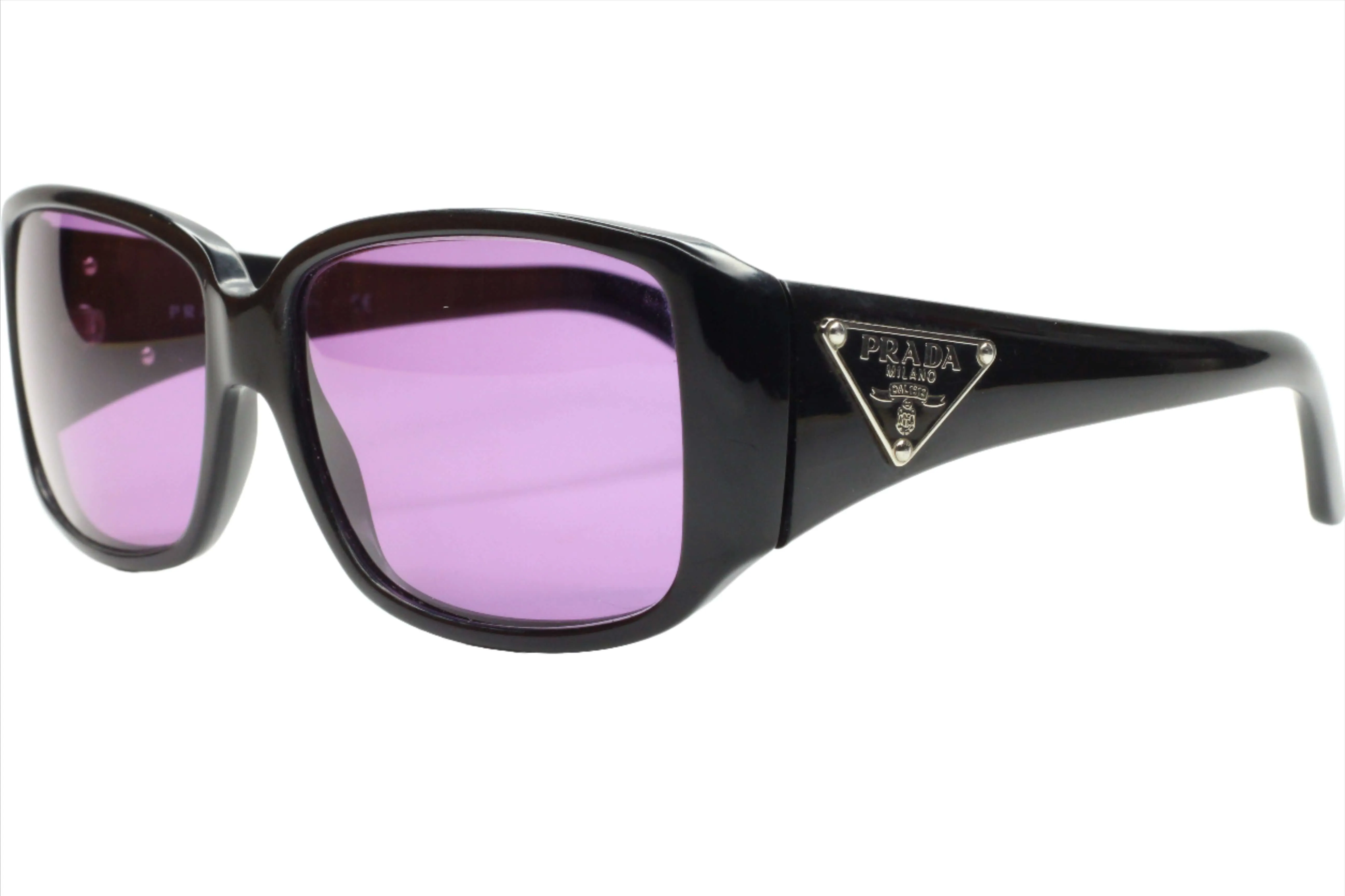 Prada SPR 16L 1AB-1A1 Black Tinted Purple Designer Sunglasses