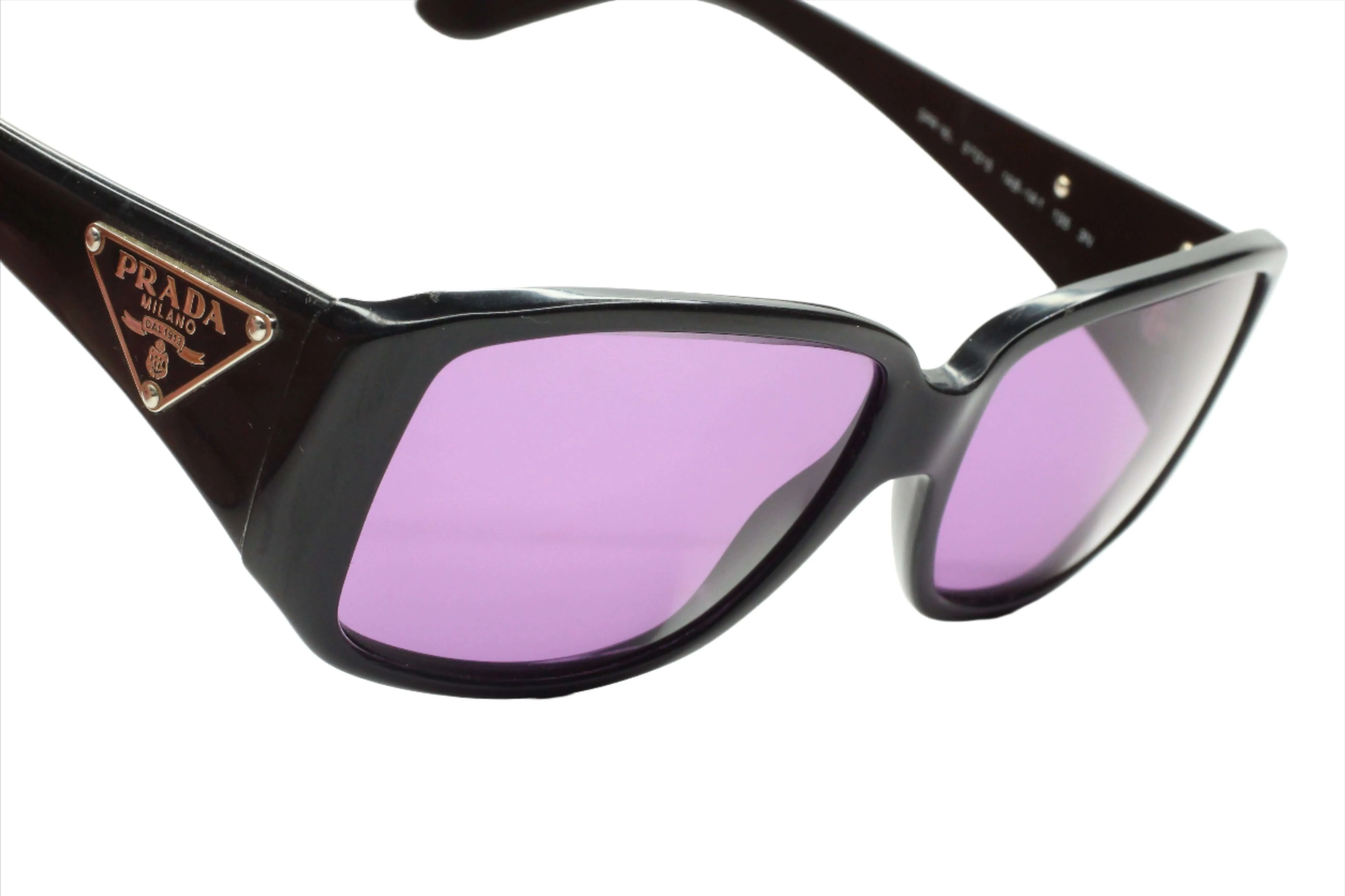 Prada SPR 16L 1AB-1A1 Black Tinted Purple Designer Sunglasses